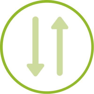 Increases and decreases graphic